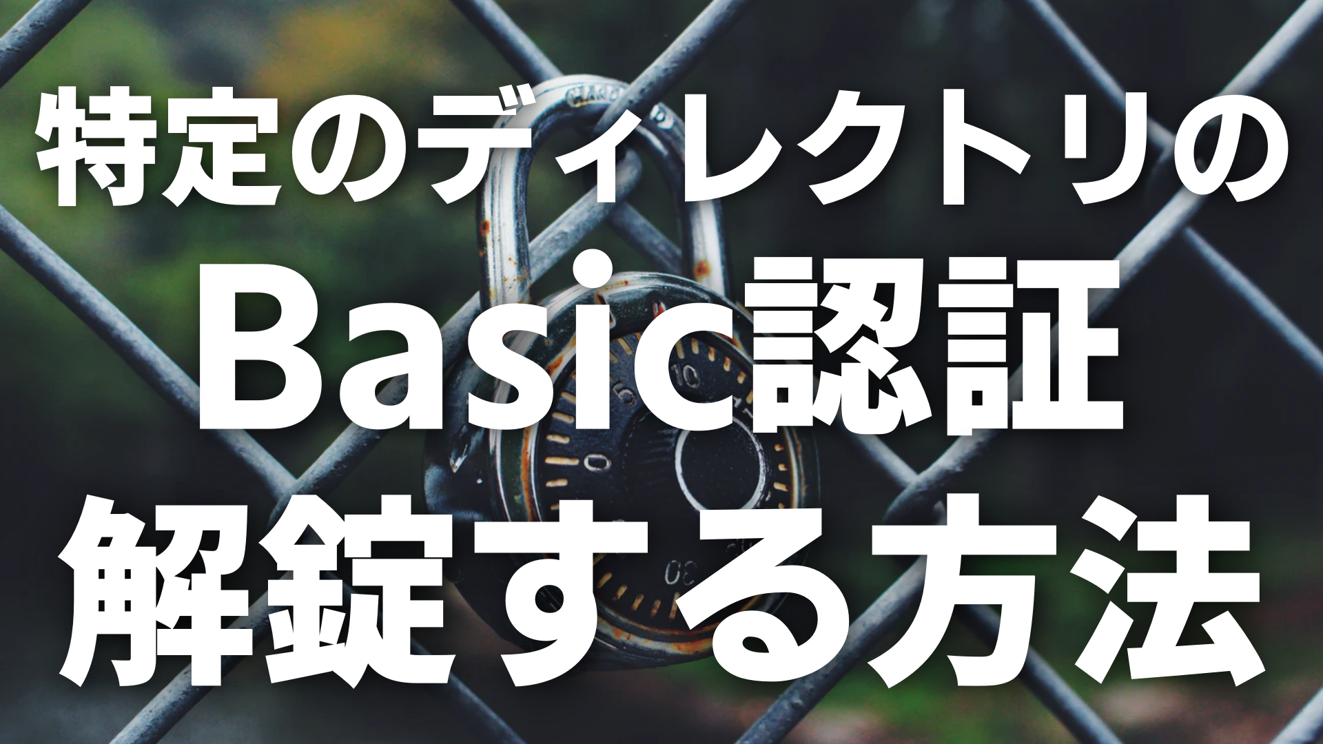 Htaccessで特定のディレクトリのbasic認証を解除する方法 なりかくんのブログ